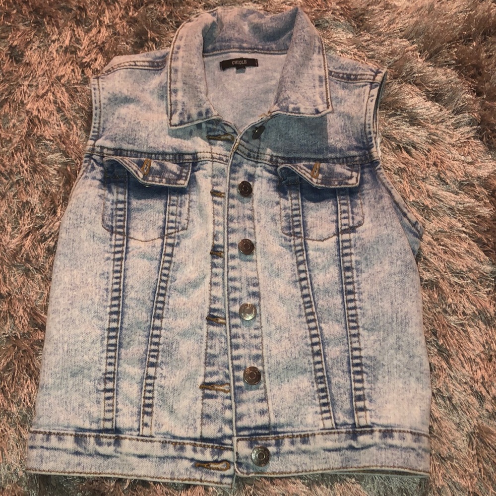 Blue jean vest